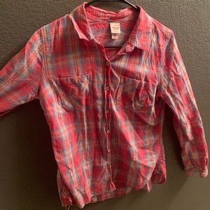 💜 3/$20 Deal Plaid long sleeve button down shirt